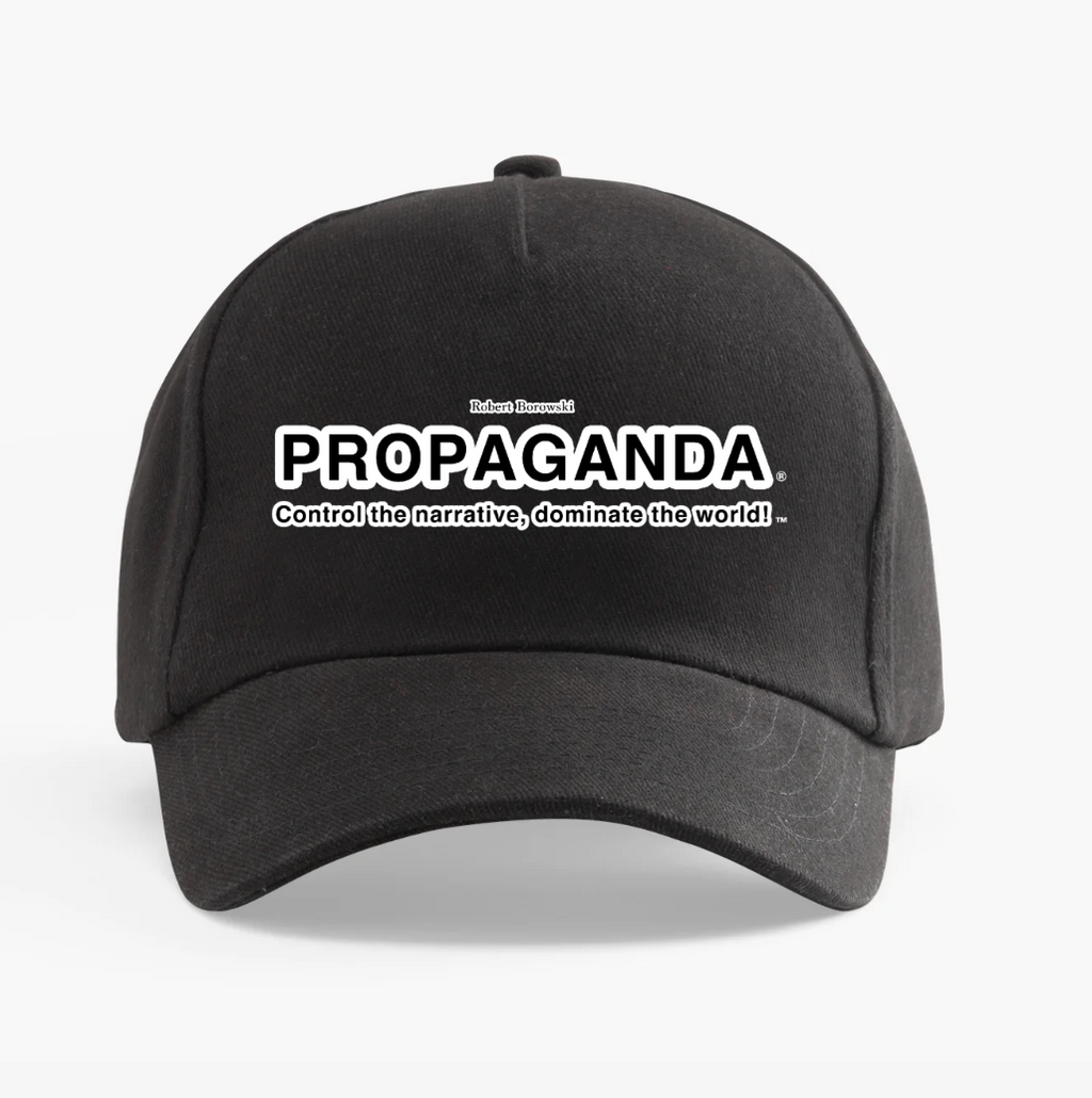 StrategyDogs Propaganda Cap – “Control the Narrative, Dominate the World!”